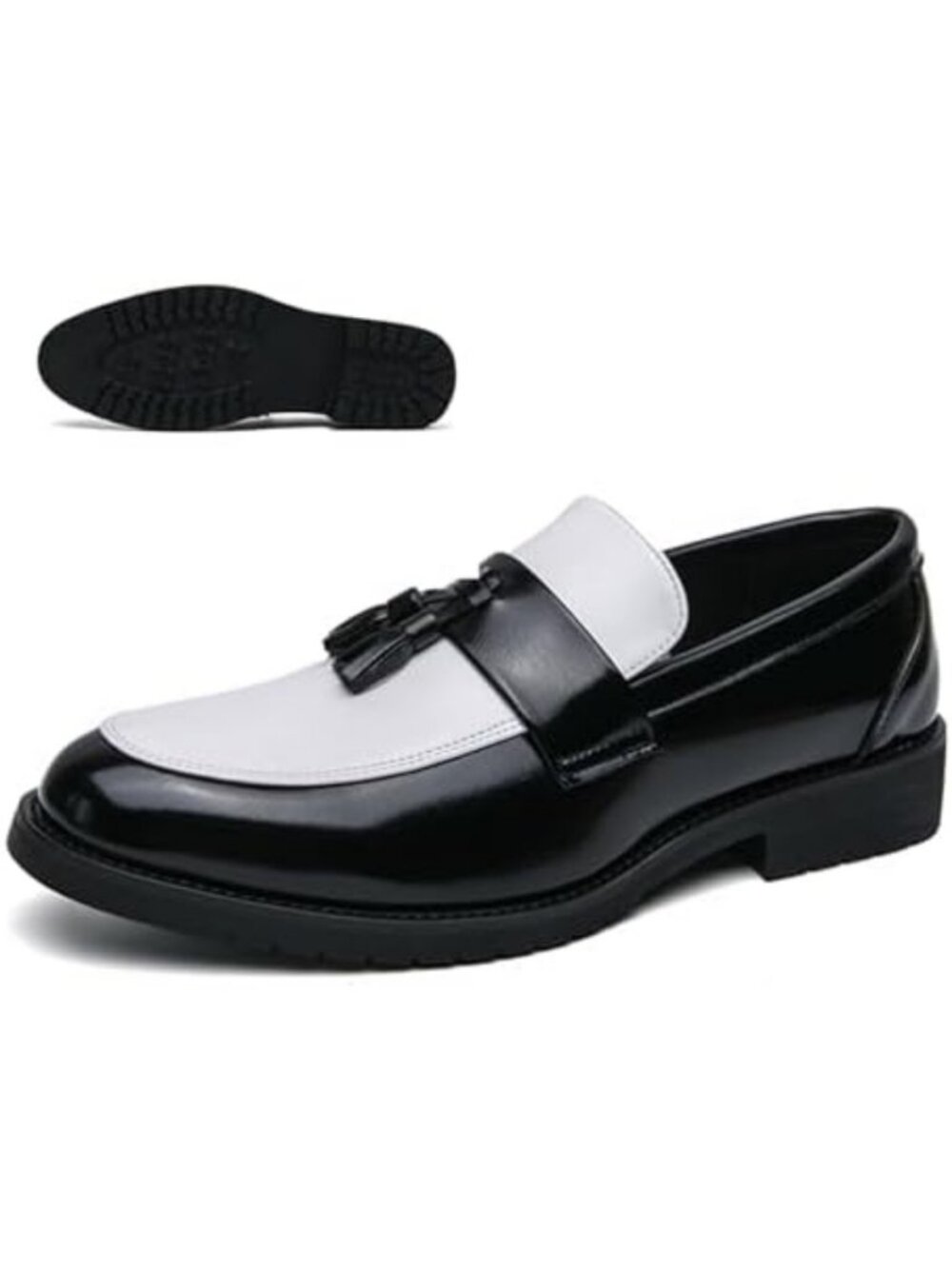 Stylish Men's Tassel Loafers - Comfortable Slip-On, Wide Round Toe, Non-Slip